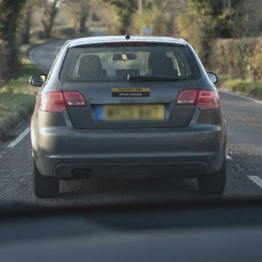 Caution: I Sing While Driving – Bumper Sticker